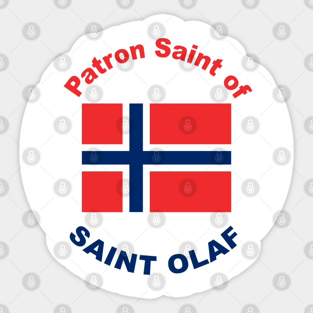PATRON SAINT OF NORWAY St Olaf Aufkleber TeePublic DE